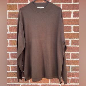 Tommy Bahama Brown Silk Blend Sweater size XL Preppy Coastal Nantucket Style